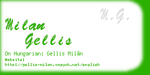 milan gellis business card
